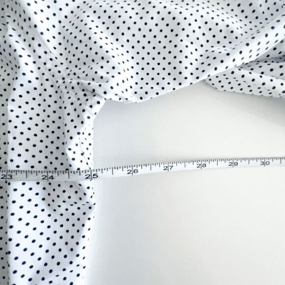 Tommy Hilfiger Mens Dress Shirt Long Sleeve Button Down Polka White Black XL - Picture 6 of 8